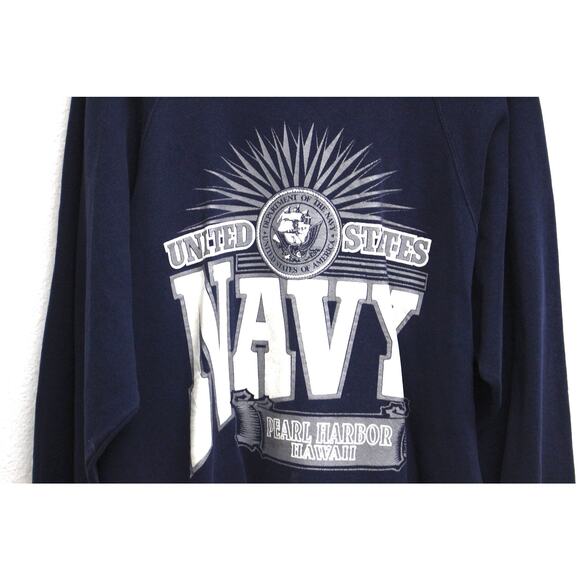 Vintage United States Navy Pearl Harbor Hawaii Sweatshirt XL - Picture 2 of 7